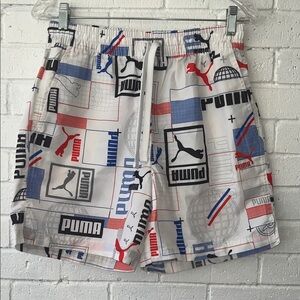 PUMA 6-Inch Printed Men's Graphic Multicolored Athletic Shorts Sz M Pockets.